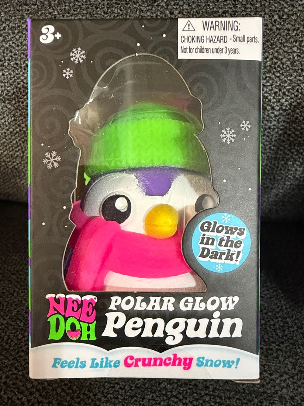 NeeDoh Squishmas ULTRA RARE Polar Glow Penguin Squishy Toy-Set of 3 - Picture 4 of 11